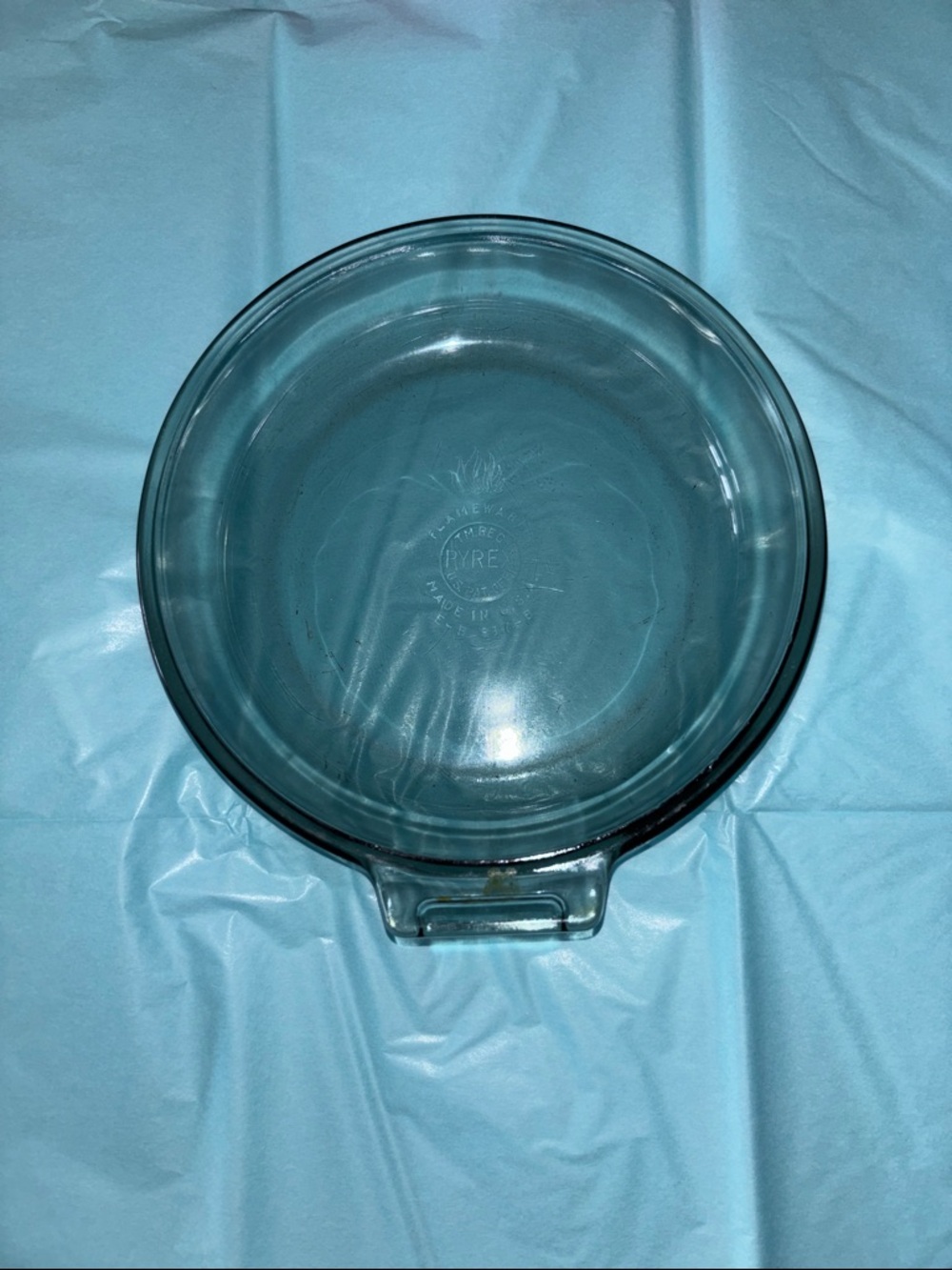 Vintage Pyrex blue glass 1940’s 817-b